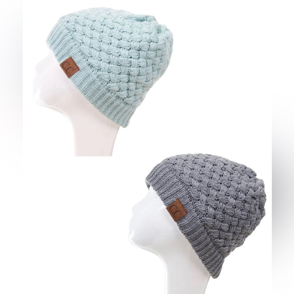 C.C Knitted Basketweaved Beanie
